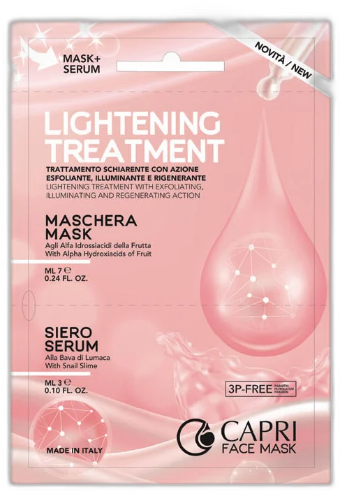 Bustina Bi Componente Maschera + Siero Trattamento Schiarente Maschera + Siero