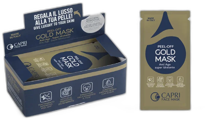 Pack Gold Mask Maschere Illuminanti Peel Off Monodose – Confezione da 10 pz