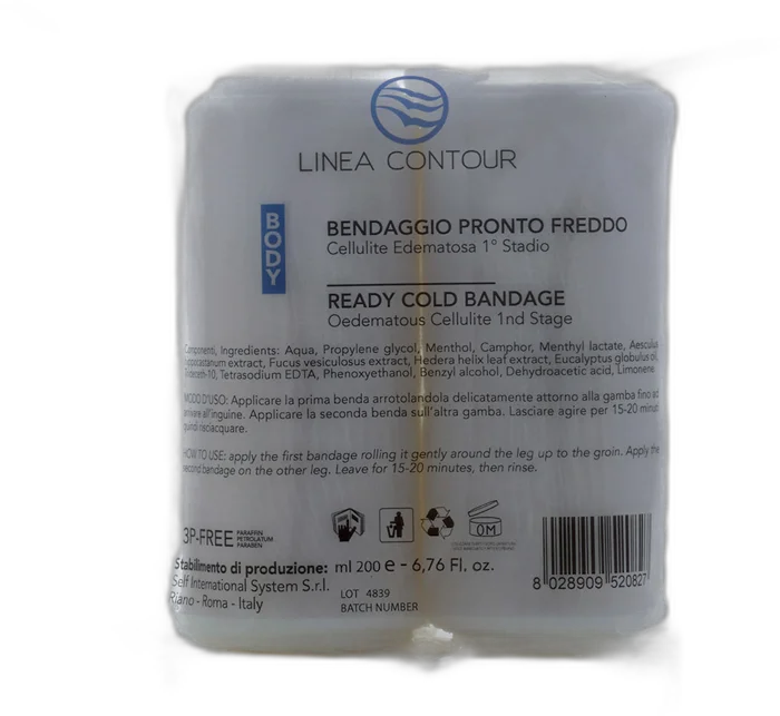 Bendaggio Pronto Caldo Cellulite Fibrosa – 2 bende elastiche già imbibite